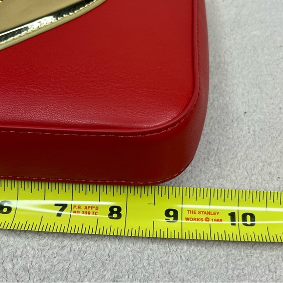 Love Moschino Red Heart Handbag Zipper Purse-Red/Gold-NEW-NWT-Valentine’s Day - Picture 10 of 16